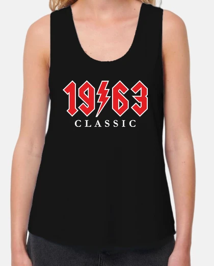 Tee-shirt né en 1963 classique acdc 61 ans cadeau 61e anniversaire heavy metal