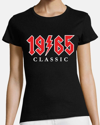 Tee-shirt né en 1965 classique acdc 59 ans cadeau 59e anniversaire heavy metal