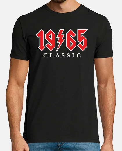 Tee-shirt né en 1965 classique acdc 59 ans cadeau 59e anniversaire heavy metal
