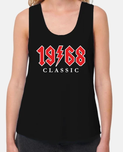 Tee-shirt né en 1968 classique acdc 56 ans cadeau 56e anniversaire heavy metal