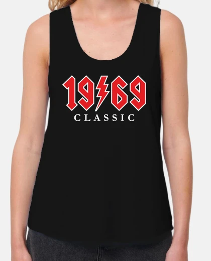 Tee-shirt né en 1969 classique acdc 55 ans cadeau 55e anniversaire heavy metal