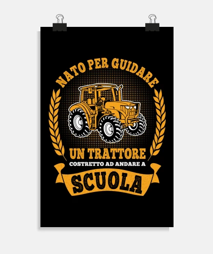 Poster né pour conduire un tracteur agricole