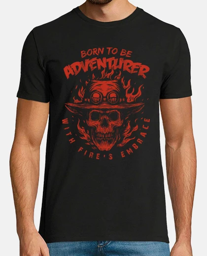 Tee-shirt né pour être aventurier - pirate du feu