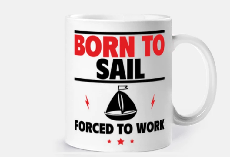Mug Né pour naviguer, bateau, voilier