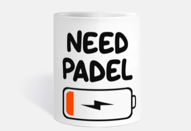 Taza necesito padel tenis bateria baja