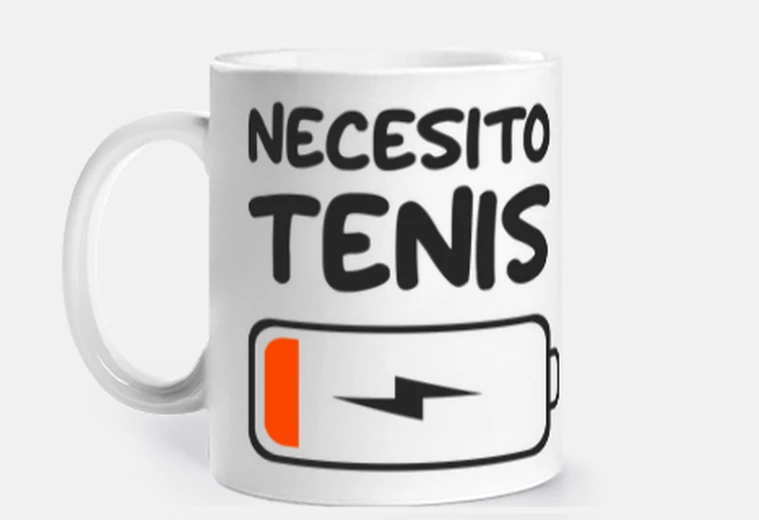Taza necesito tenis bateria baja tenista