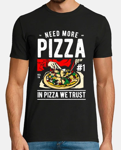 Camiseta Need More Pizza