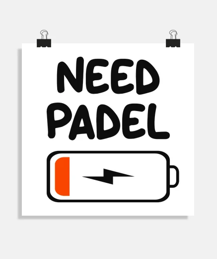 Poster need padel tennis low battery