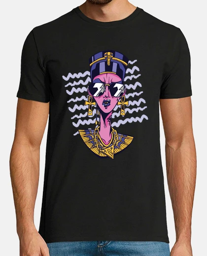 T-shirt nefertiti moda grunge punk metal, sfilata di moda