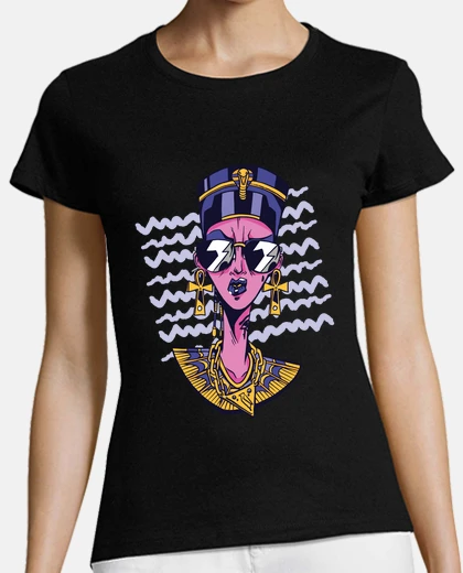 Tee-shirt Néfertiti mode grunge punk métal, champs Elysées 