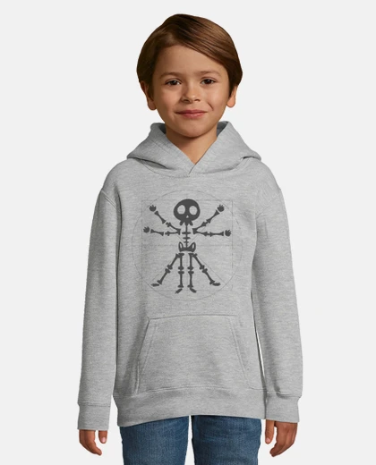 Kids negative vitruvian skeleton