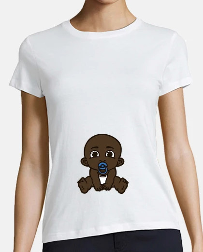 Playera negro del bebé del bebé negro