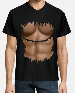 negro camiseta hombre del músculo desgarrado