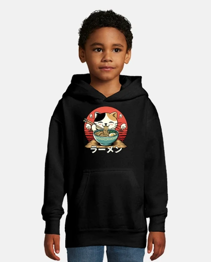 Ropa Neko comiendo ramen