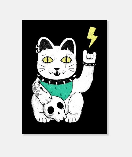 Tableau neko métallique
