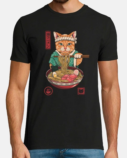 T-shirt Neko Ramen Shirt Mens