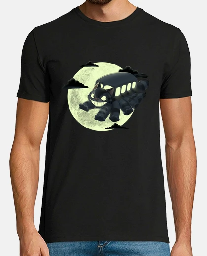 Tee-shirt nekobus - totoro gatobus - anime ghibli