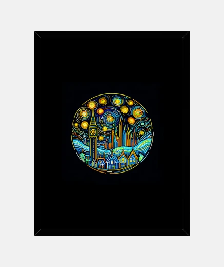 Framed neon big ben
