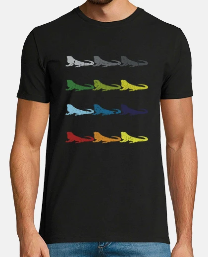 Tee-shirt Neon Pop Art Retro Iguana Lizard Gift