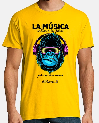 T-shirt nera musica