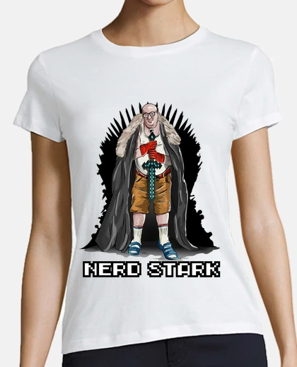 T-shirt nerd stark t-shirt bianca ragazza