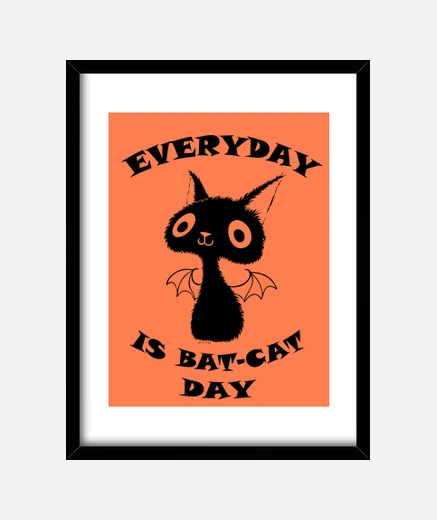 Quadro nero gatto - quadro incorniciato