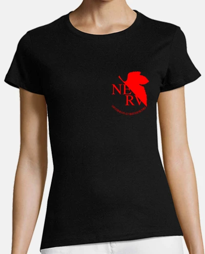 Camiseta Nerv Evangelion Negra Chica