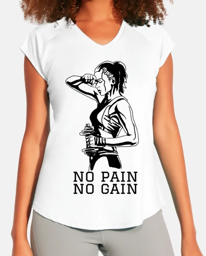 T-shirt nessun dolore nessun guadagno donna in 