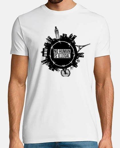 T-shirt nessun essere human è illegale