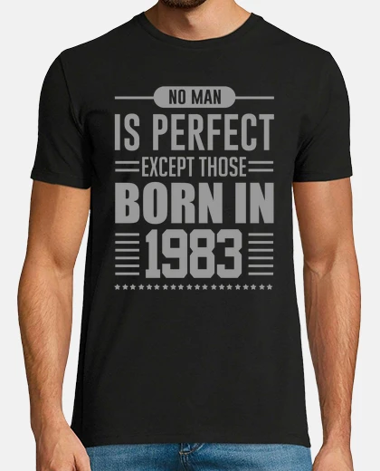 T-shirt nessun uomo è perfetto, tranne quelli nati in 1