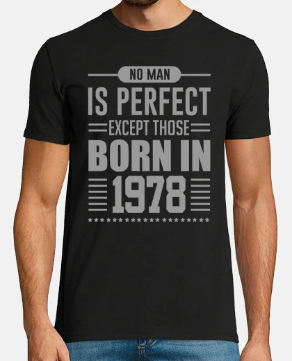 T-shirt nessun uomo è perfetto, tranne quelli nati in 1