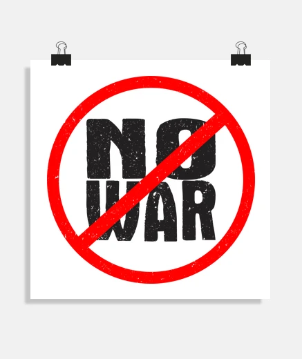 Poster nessuna guerra - fermare la guerra