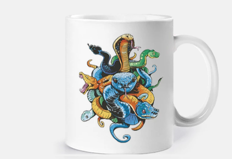 Cup nest of snakes, rattlesnake, cup, customizable, viper, boa, foam for reptiles