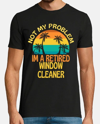 Tee-shirt nettoyeur de vitres à la retraite pas m