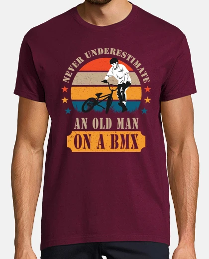 T-shirt Never Underestimate An Old Man on a BMX