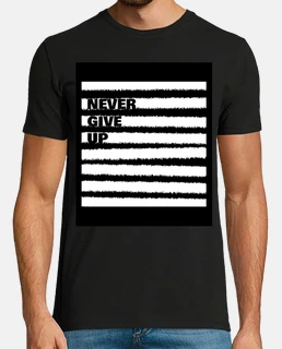 never give up black and white