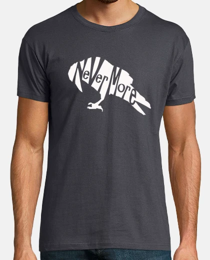 T-shirt nevermore gray t-shirt man