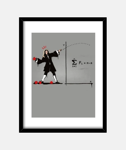 newton bombs - banksy maths