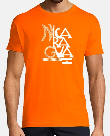 Tee-shirt nicaragua t-shirt texte bouclier bl