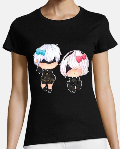 Tee-shirt nier: 9s d'automates and 2b chibi