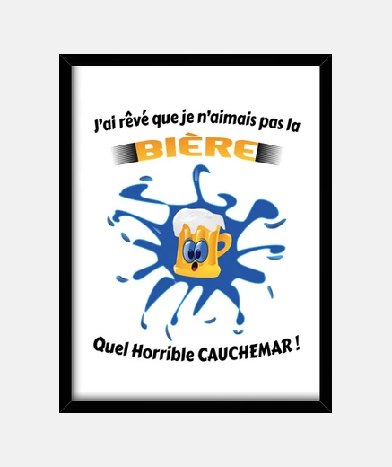 Framed nightmare beer message humor