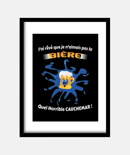 Framed nightmare beer message humor