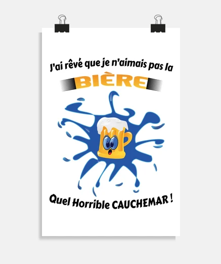 Poster nightmare beer message humor