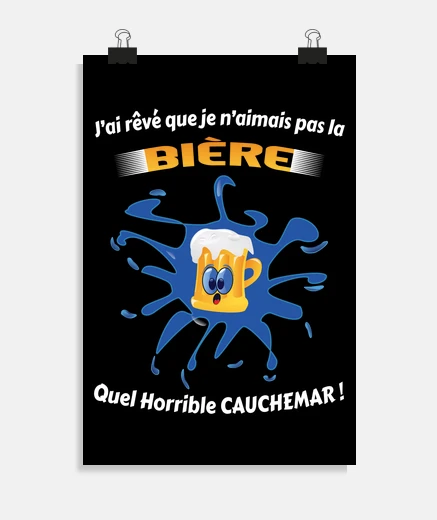 Poster nightmare beer message humor