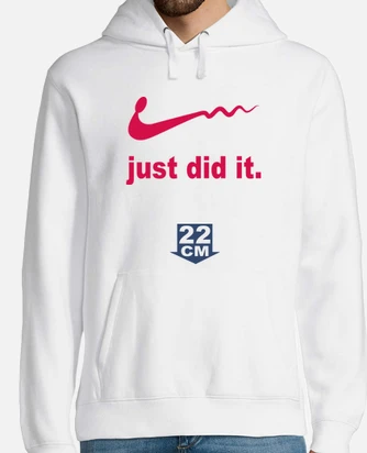 White nike just do it sweatshirt hot sale