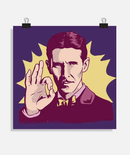 Poster nikola tesla smiljan croazia belgrado poster classe laboratorio laboratorio camera da letto soggiorn