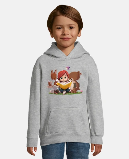 Ropa Niña leyendo con animales