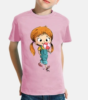 Niña con piruleta - camiseta niños