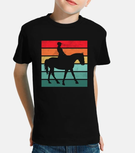 Ropa niñas equitación camiseta vintage retro