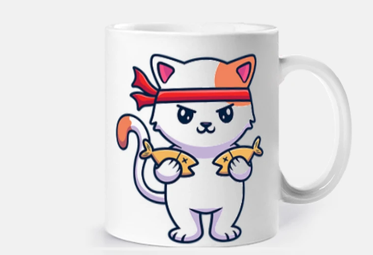 Cup ninja cat